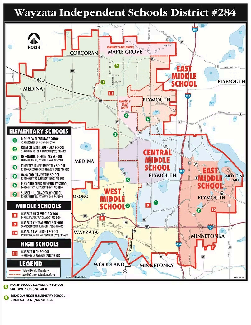 Wayzata School District Map
